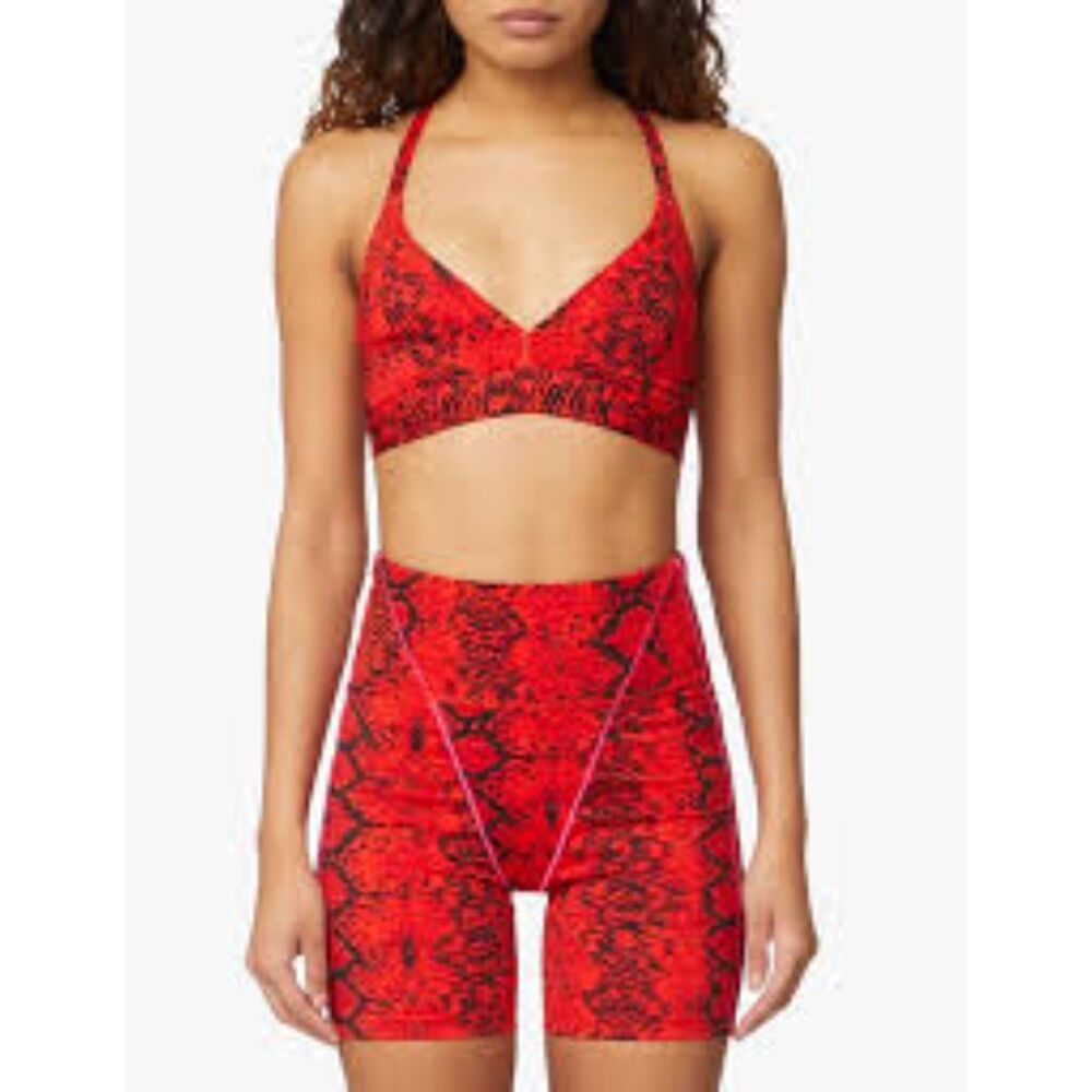 Adidas x Ivy park Snake-Print Sports Bra and Short Set Size Large